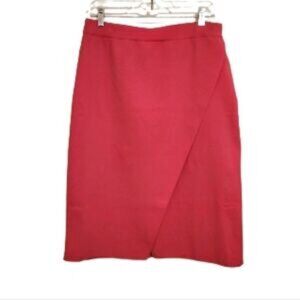 Happily Grey | NEW Doubleface Wrap Elastic Waist Knit Skirt Bright Pink X-Large